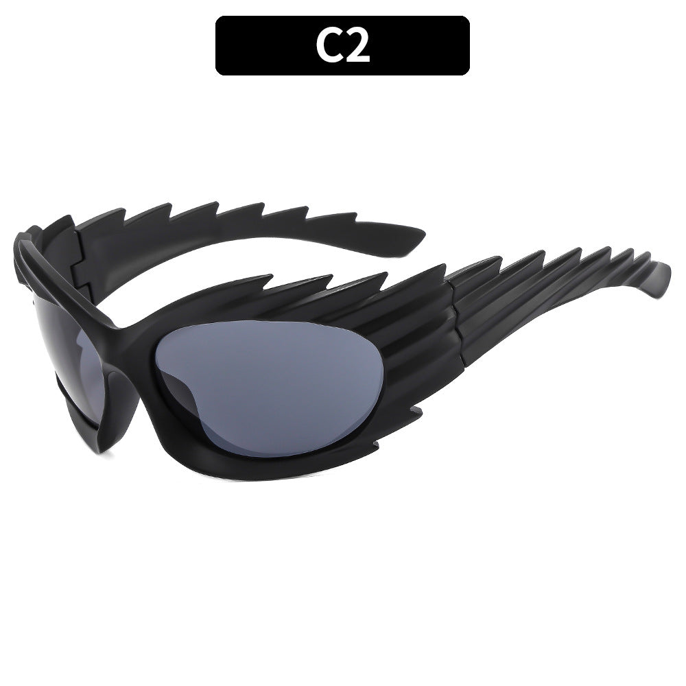 Gafas de sol de PC de erizo invertido y2k al por mayor